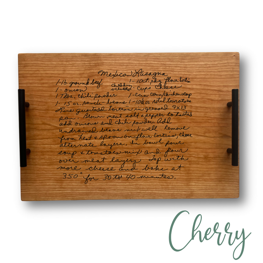 Handwritten Recipes Personalized  Serving Tray