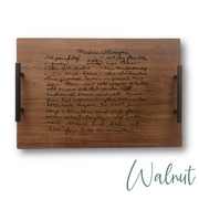 Handwritten Recipes Personalized  Serving Tray