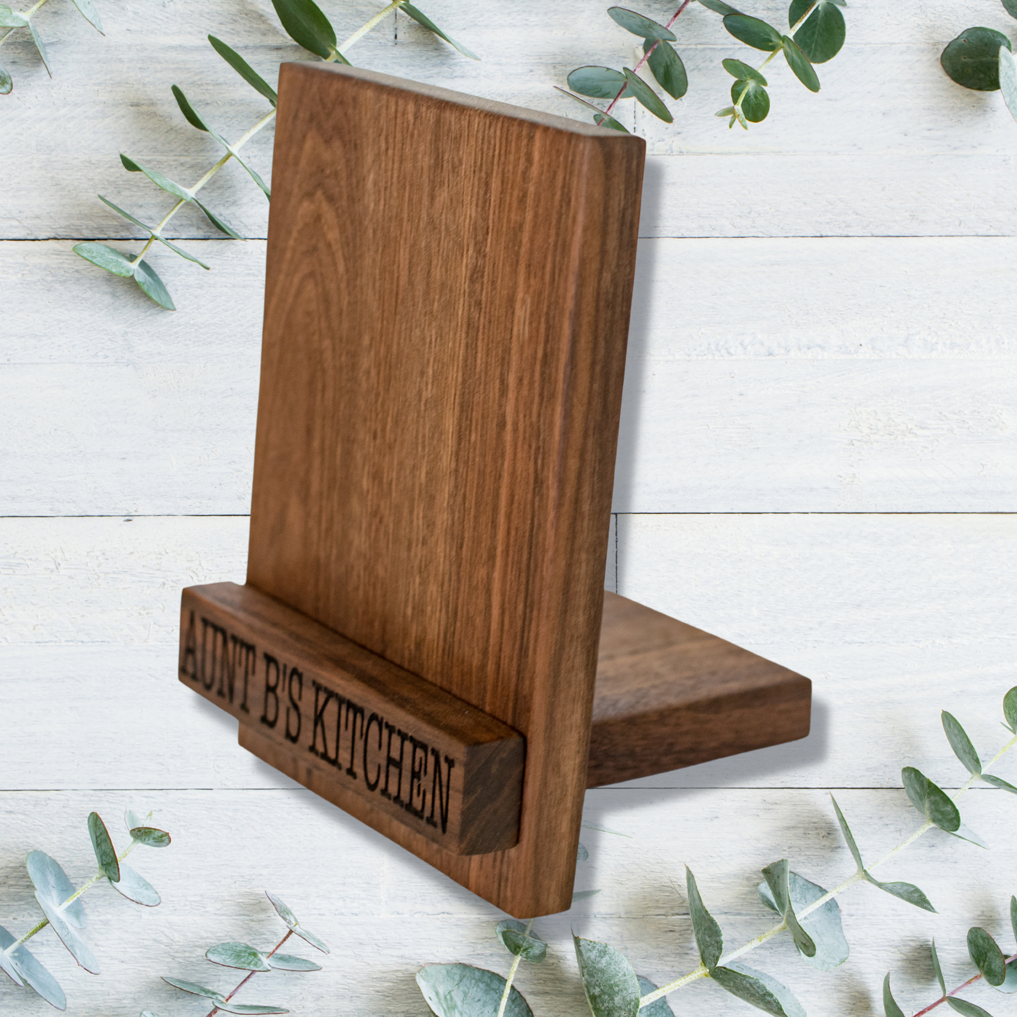 Handwritten Recipe Wooden Cutting Board/Cookbook Stand